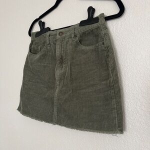 Green corduroy skirt. Size small women’s.
